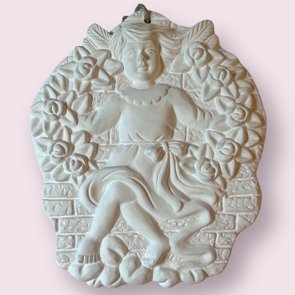 NWT-DIY Craft-Set of 3 Ceramic Bisque Angel Wall Cherubs Decor– Ready to Paint - Picture 4 of 11